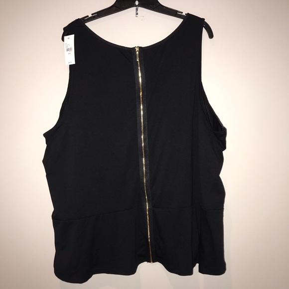 Lane Bryant Lace Front Zip Back Peplum Tank 3X - Picture 5 of 5